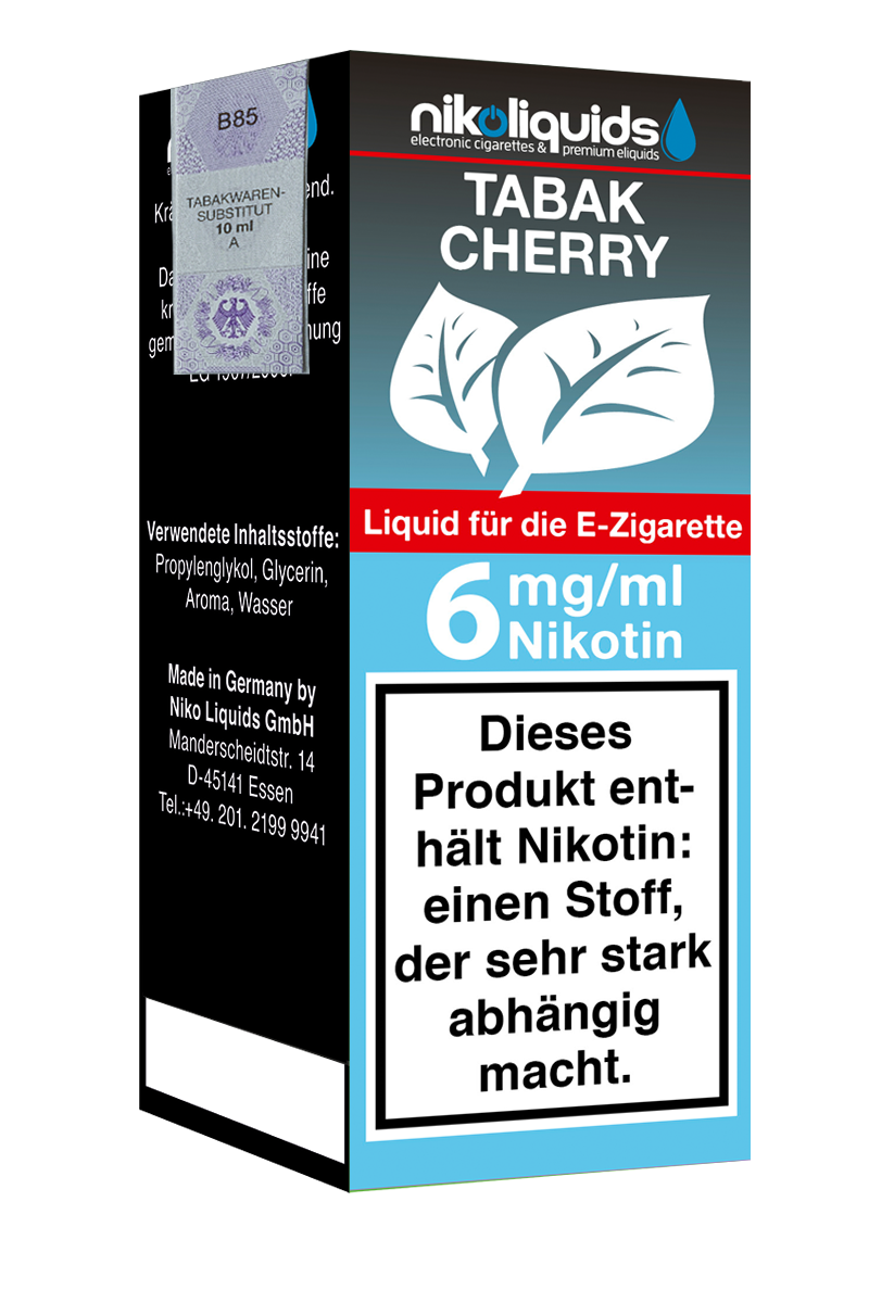Niko Liquids E-Liquid Tabak Cherry 10 ml