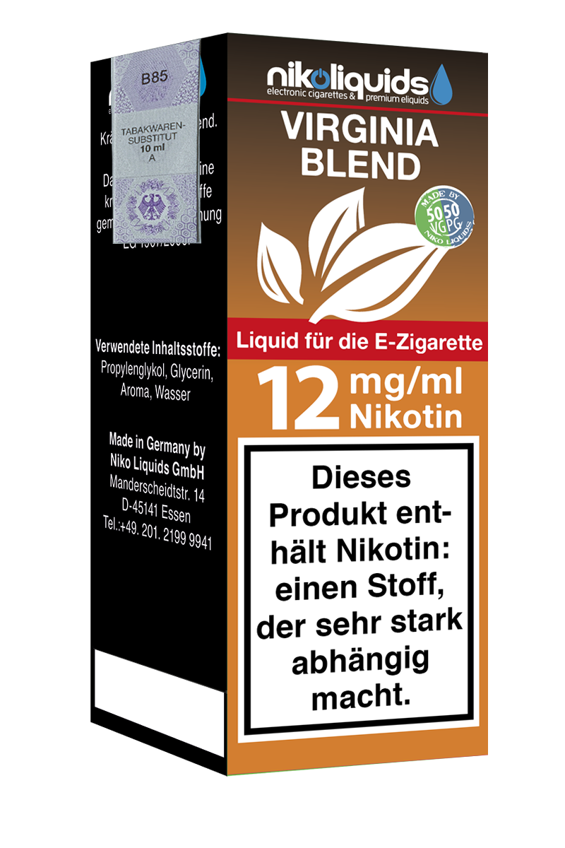 1-1023-12-10-50-niko-liquids-virginia-blend-50-50-12mg Niko Liquids E-Liquid Virginia Blend 50/50 10ml