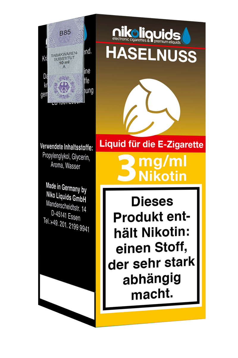 Niko Liquids E-Liquid Haselnuss 10 ml