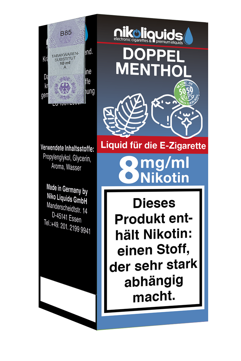 1-1042-08-10-50-niko-liquids-doppel-menthol-50-50-8mg Niko Liquids E-Liquid Doppel Menthol 50/50 10 ml