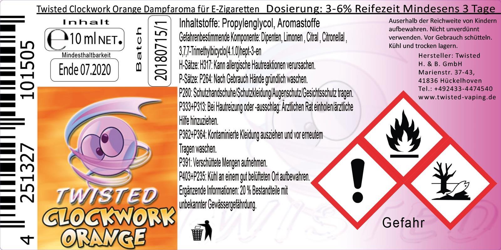 Twisted Mixxed Aroma Clockwork Orange 10 ml